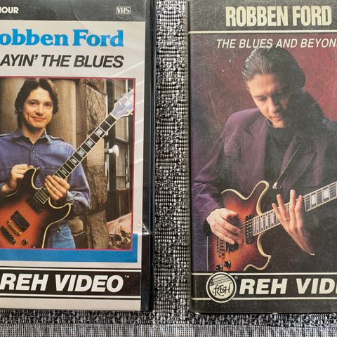 Robben Ford -  2 undervisningsfilmer, VHS - til salgs.