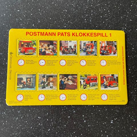 Lær klokka med POSTMANN PAT (puslespill fra 1996)