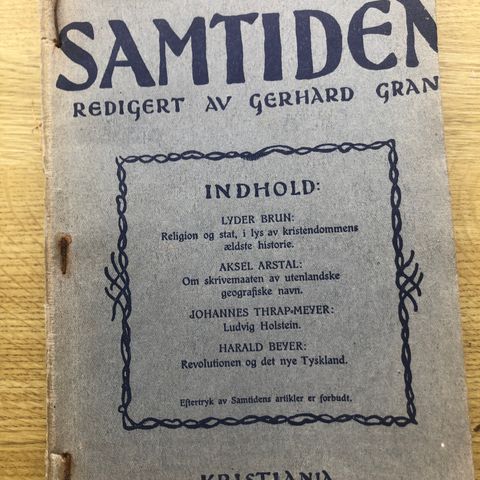 Samtiden. Tidsskrift fra 1920