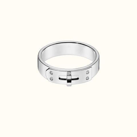 Hermes Kelly ring , white gold