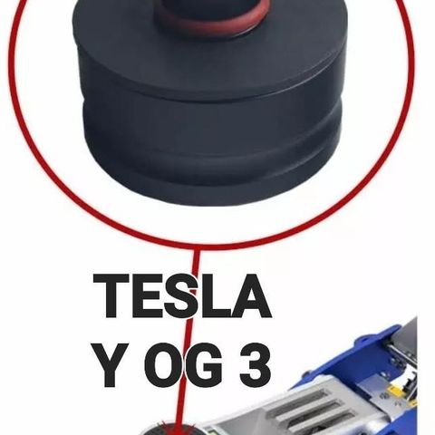 Tesla 3 og Y Jack Pads i aluminium og gummi ( ikke 3D printet....)