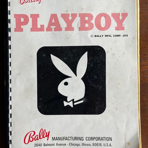 PLAYBOY BALLY flipperspill pinball manual manualer
