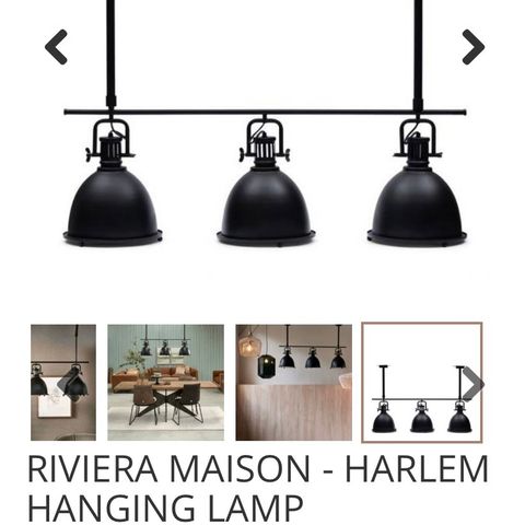 Ny og ubrukt Riviera Maison lampe selges