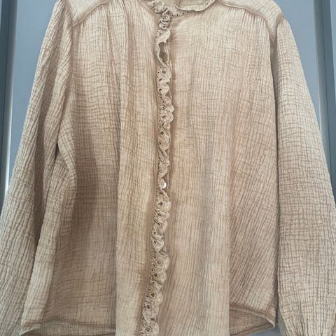 Love Forever skjorte/bluse beige 100%bomull