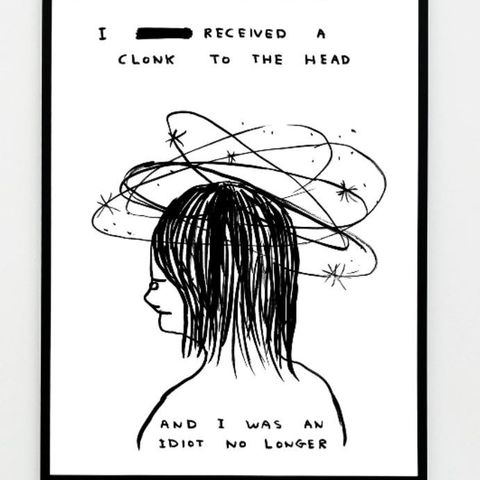 David Shrigley - i received a clonk to the head (Limited Edition 250stk)