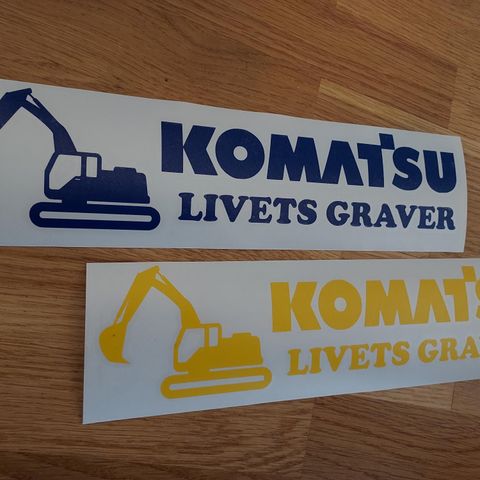 Komatsu -Livets Graver klistermerke