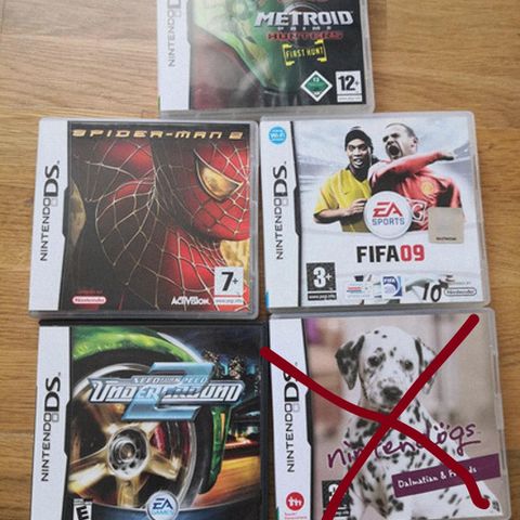 Nintendo DS Spiderman/FIFA/NeedForSpeed
