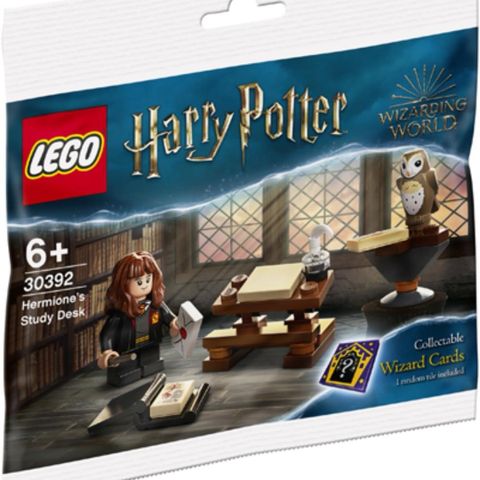 Ny Lego Harry Potter 30392 Hermions study desk med valgfri samleflise