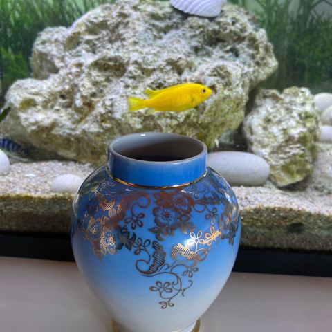Import porselen  vase blå fransk