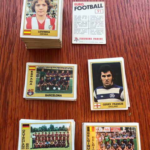 Panini Euro 77 ubrukte klistremerker fotballkort stickers 1977 Kjøpde du mangler