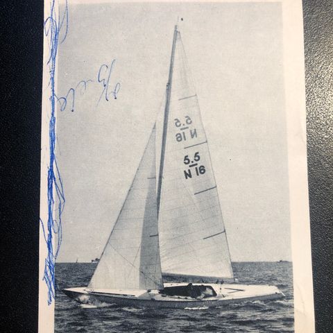 "Viking" Peder Lunde Bjarne Aas Seiling  samlekort fra 1958 selges!