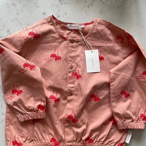 Tinycottons bluse/tunika rosa-str 6 år