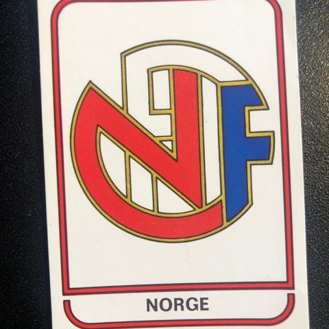 Sjeldent Fotballkort Norge Logo Norges Fotballforbund England Panini VM 1978