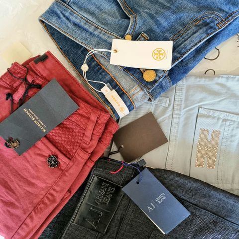 Nye jeans,Tory Burch, Armani,Scotch, Gant, Marc Jacobs,Trussardi,Elis Franchi