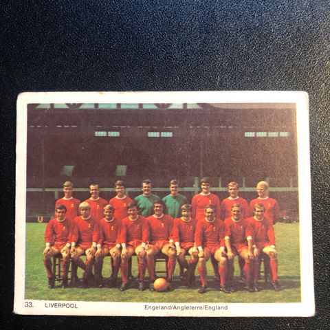 Liverpool fotballkort lagbilde 1969 Monty Gum selges!  Sjeldent!