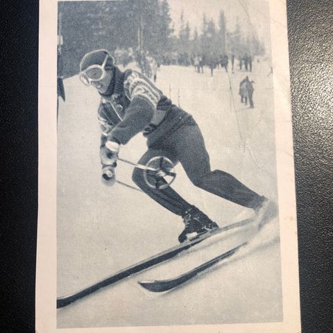 Inger Bjørnbakken Weimer 1933 Bærum Skiklubb Slalom Samlekort fra 1958 selges!