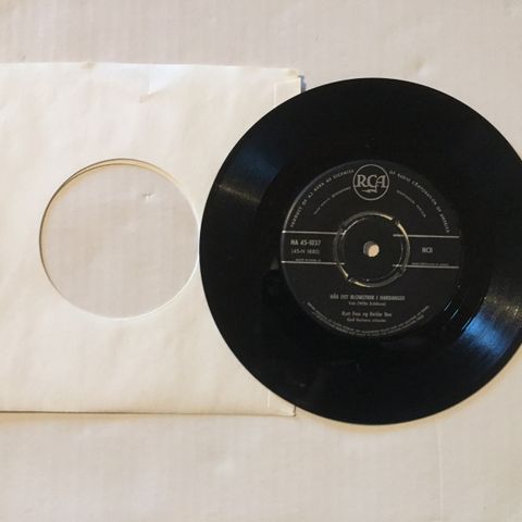 KURT FOSS OG REIDAR BØE / NÅR DET BLOMSTRER I HARDANGER - 7" VINYL SINGLE