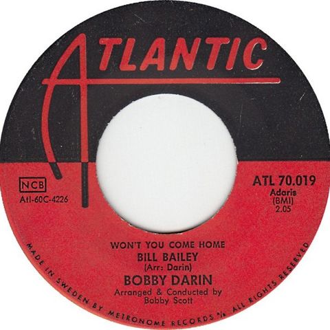 Bobby Darin – Won't You Come Home Bill Bailey ( 7", Single 1960)