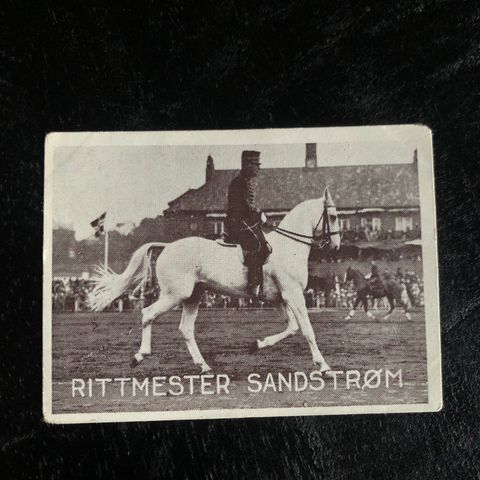 Rittmester B Sandström 4 Nordiske rytterstevne Abdullah sigarettkort 1929