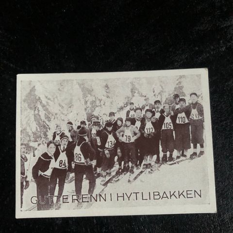 Gutterenn i Hytlibakken ski hopp 1930 Tiedemanns Tobak sigarettkort