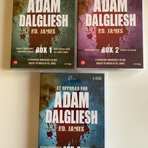 Adam Dalgliesh komplett serie (16 disker), norsk tekst