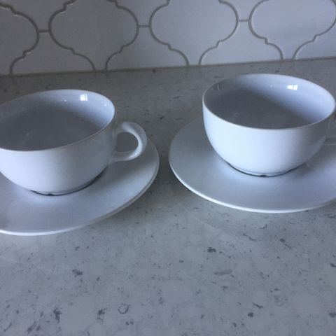 Pair of Wide Cup & Saucer Set