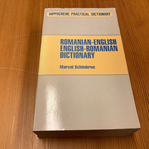 Marcel Schönkron : ROMANIAN-ENGLISH - ENGLISH-ROMANIAN DICTIONARY