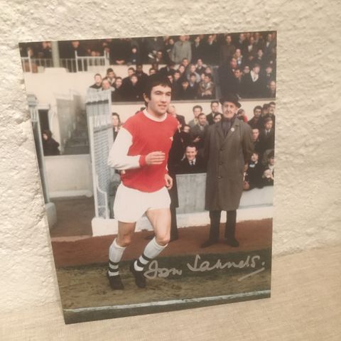 Arsenal - Jon Sammels signert 20x25 cm fotografi med COA