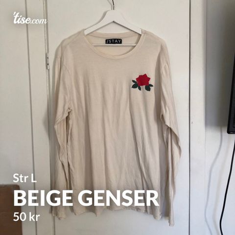 Beige genser