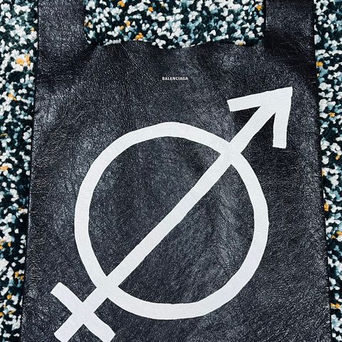 Balenciaga supermarket tote  bag (lite brukt) sort farge