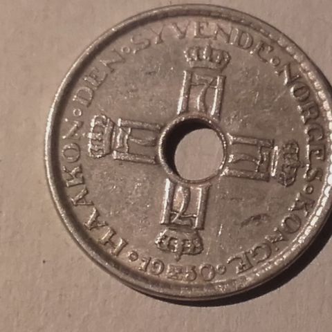 1 kroner med hull (1925-1950)