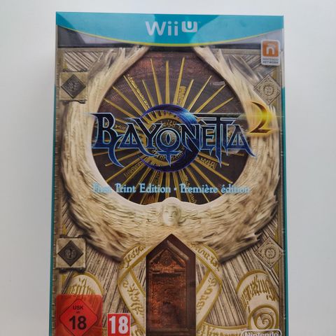 Bayonetta 2 first print edition åpnet og ubrukt