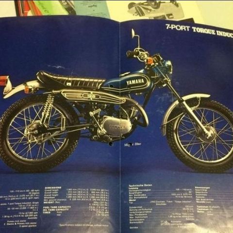 Yamaha DT 125 brosjyre.