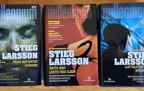 STIEG LARSSON. 3 flotte MILENNIUM bøker 2007. 2008. Innbundet og med omslag.