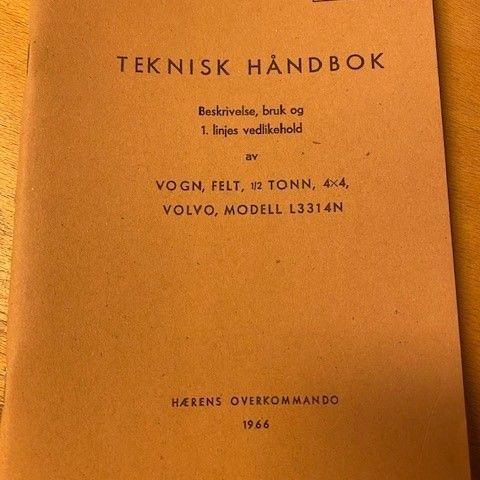 Teknisk Håndbok for Volvo Felt L3314N