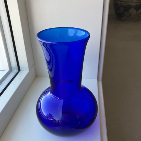 Vase blå glass