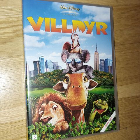 Disney Villdyr DVD selges!