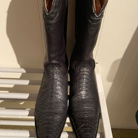 Cowboyboots i Pythonslangeskinn str 11 (44,5)