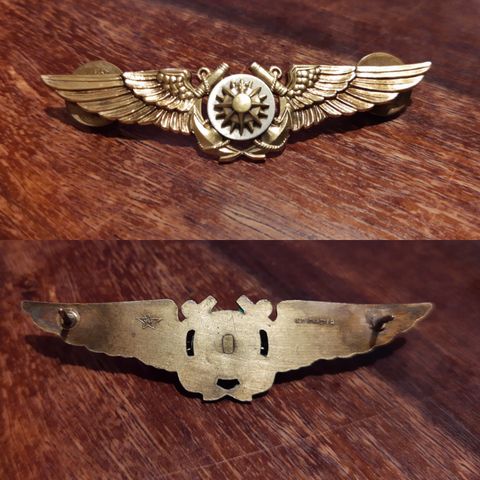 Sjelden US Navy Navigator Wings WW2