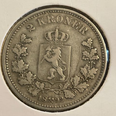 2 kr 1892 kv 1 selges
