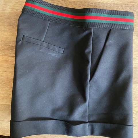 Ovi- Shorts Black w/ Red Green Stripe Waist Size S