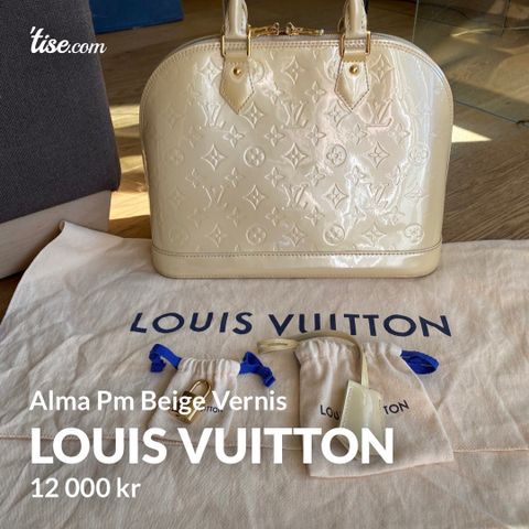 Louis Vuitton Alma Pm Beige Vernis