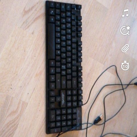 Tastatur med lys