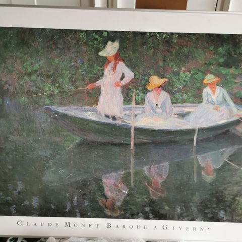 Flott bilde av Claude Monet Barque A Giverny 