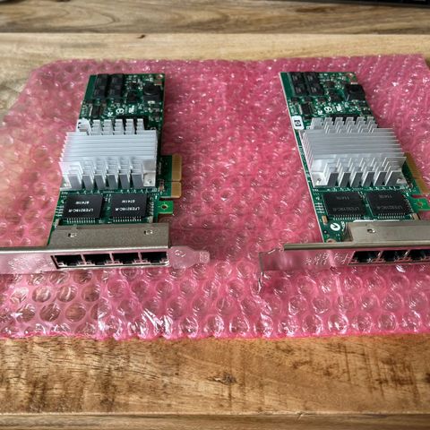 2 x HP/Intel Quad Port Gigabit Adapter NC364T 436432-001