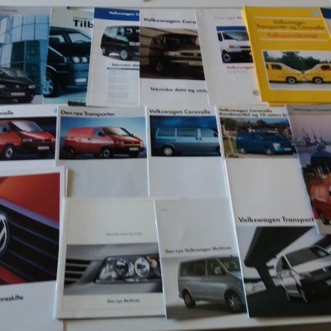 VW TRANSPORTER og CARAVELLE-brosjyrer.