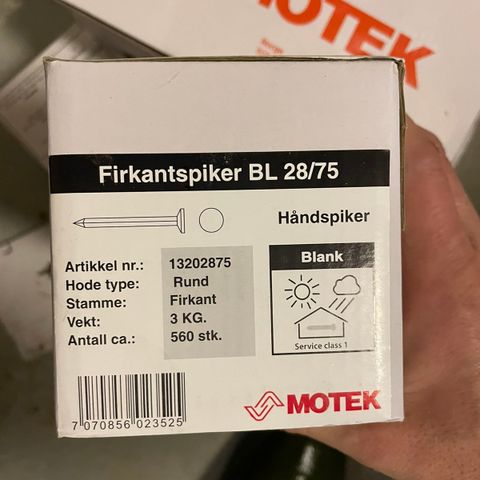 Firkantspiker BL 28/75