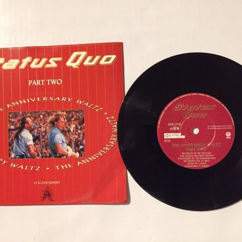 STAUS QUO / PART TWO - 7" VINYL SINGLE