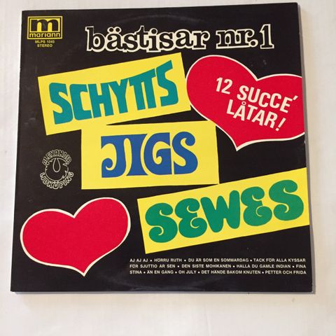 SCHYTTS, JIGS, SWEWS /BÄSTISAR NR. 1 - VINYL LP