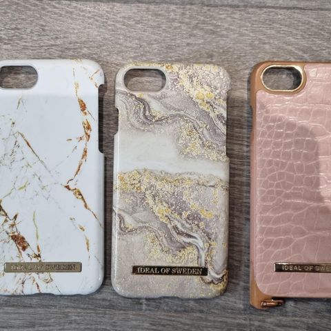 3stk IDEAL OF SWEDEN deksler til Iphone 8/7/6/6S selges samlet for 100kr!